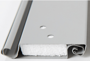 Inside view of a Polystyrene insulated slat