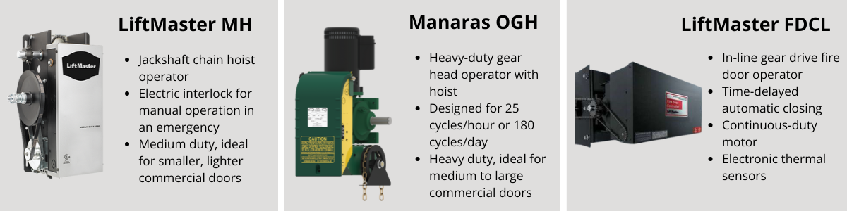 ASTA America Rolling Steel Door Operators